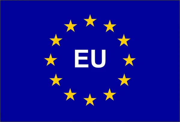 Flaga Unii Europejskiej Symbol — Zdjęcie stockowe