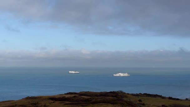 Sangatte Francja Angielski Kanał Między Dover Anglii Calais Francja Prom — Wideo stockowe