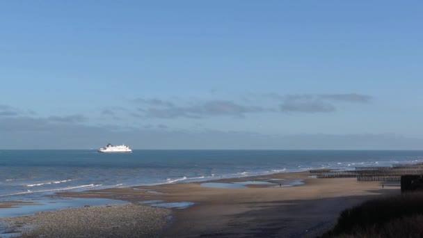 Sangatte Francie Anglický Kanál Mezi Dover Anglie Calais Francie Ferry — Stock video