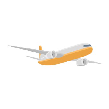 İzole uçak vektör çizim