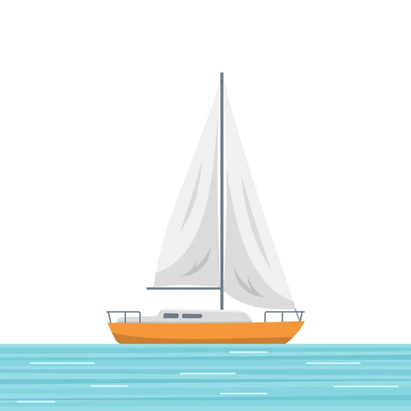 Segelboot isolierte Vektor-Illustration — Stockvektor