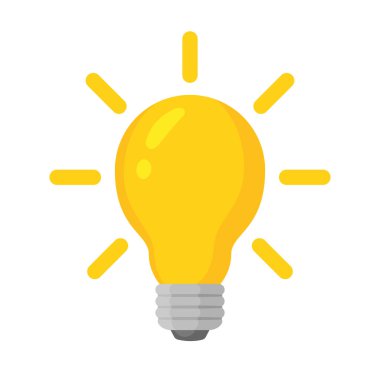 Ampul vektör çizim fikir kavramı ile