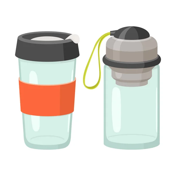 Cups en drinken bril Vector Icon set — Stockvector