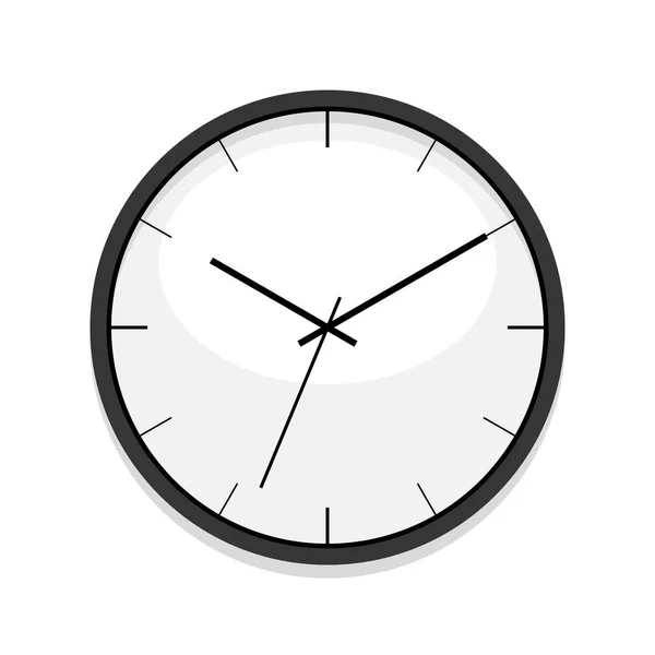 Minimalistic white clock icon, single isolated vector illustration — Stock Vector