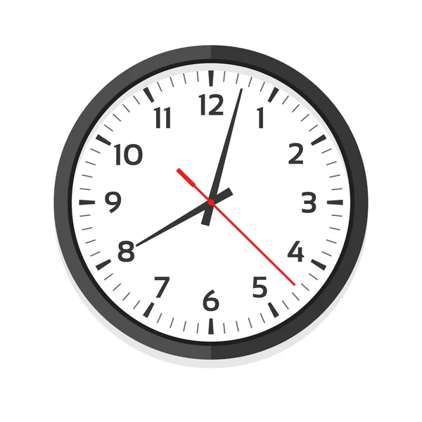 Modern fehér óra ikon, egyetlen elszigetelt vektoros illusztráció — Stock Vector