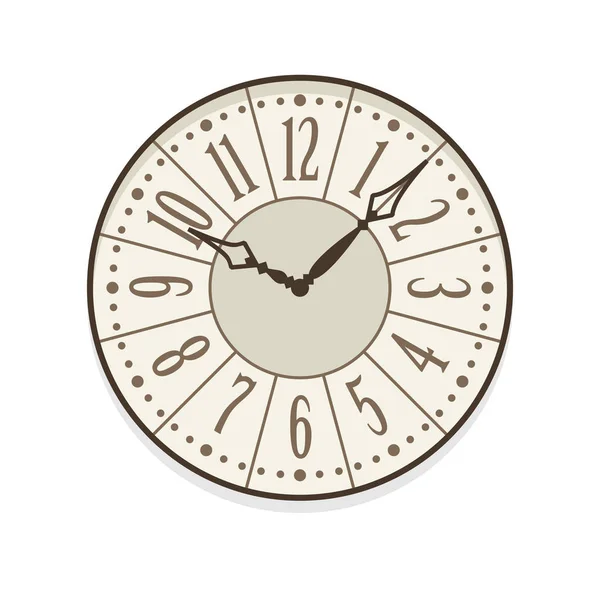 Provence och shabby chic Clock isolerad vektor ikon med siffror — Stock vektor