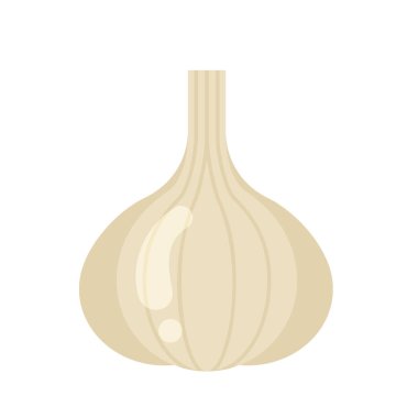 Sevimli sarımsaklı sebze, izole edilmiş renkli vektör simgesi