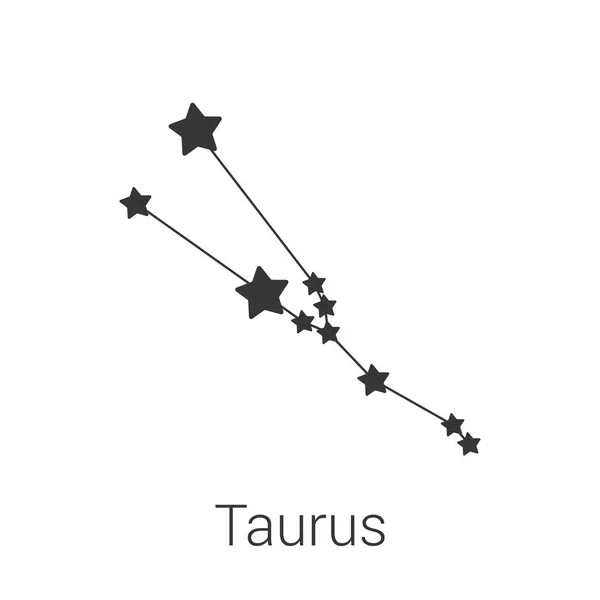 Beyaz arkaplanda Taurus imzası takımyıldızı izole vektör simgesi — Stok Vektör