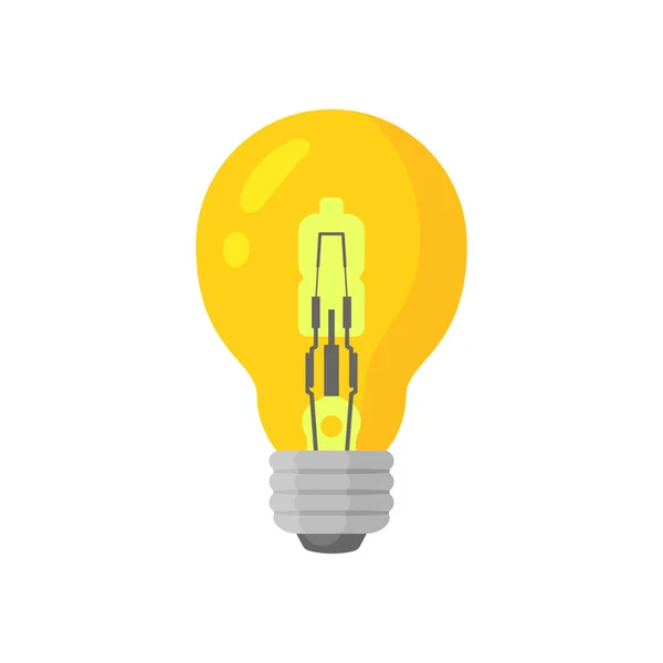 Glow gele lamp lamp vector kleurrijk pictogram — Stockvector
