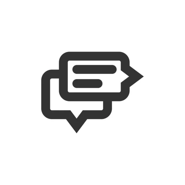 Chat-Sprechblase und Dialog-Ballon-Linie Stil-Vektor-Symbol — Stockvektor