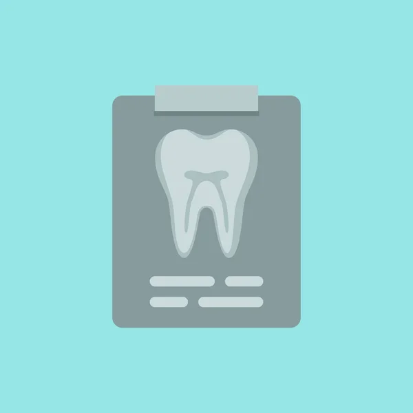 Ząb na rentgenie, ładny kolorowy wektor ilustracji ikony — Wektor stockowy