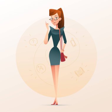 Karakter karikatür düz stil. İnsanlar eğitim seti.