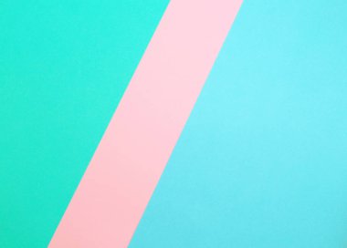 Mavi, pembe ve açık yeşil renk bantları. Kağıt arka plan. Metin için yer ile görüntü.