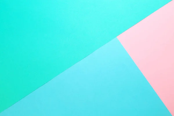三角形 ブルー ピンクとライト グリーン色用紙の背景 テキストのためのスペースを持つイメージ — ストック写真