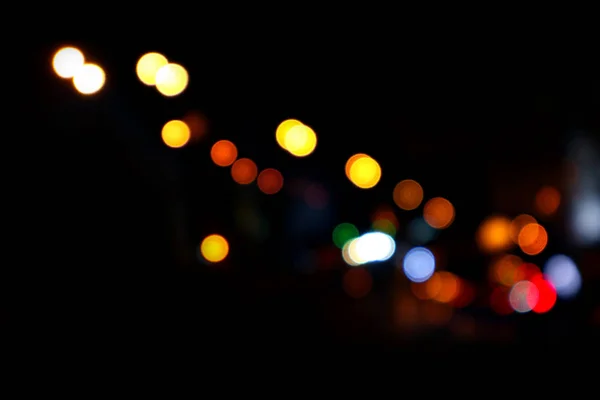 Kleur Bokeh Van Lichte Straat Stad Van Nacht Abstracte Achtergrond — Stockfoto
