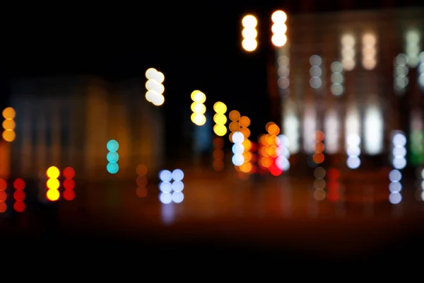 Νύχτα Πόλη Χρώμα Bokeh Από Δρόμο Της Πόλης Του Φωτός — Φωτογραφία Αρχείου