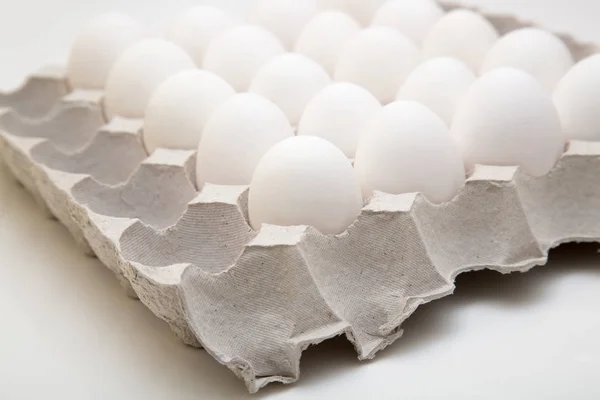 Huevos Pollo Concepto Granja Avícola Producción Huevos Para Comercios Alimentos — Foto de Stock