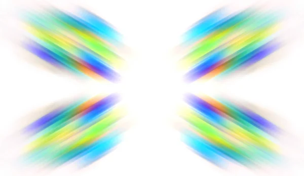 Espectro. Luz de raio abstrata diferentemente pinturas a cores em um branco — Fotografia de Stock