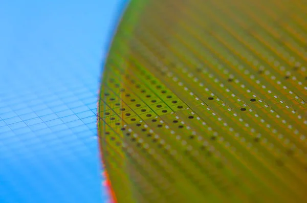 Macro of Silicon wafers Chip Technology Background — Stock Photo, Image