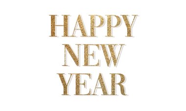 Mutlu yıllar altın illüstrasyon