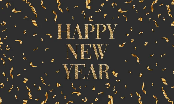 Mutlu yıllar altın illüstrasyon