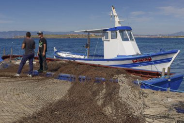 Carloforte, Island San Pietro, İtalya - 08 Mayıs 2014: 