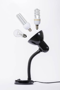 Eski standart lamba yerine getirdi. Beyaz arka plan