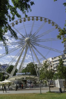 Gece Budapeşte gözü. Yeni dönme dolabı Erzs Bet 'de açıldı