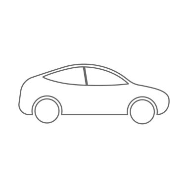 - Araba. Düz simge. Vektör illüstrasyonu.