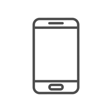 Akıllı telefonmuş. Düz simge. Vektör illüstrasyonu.
