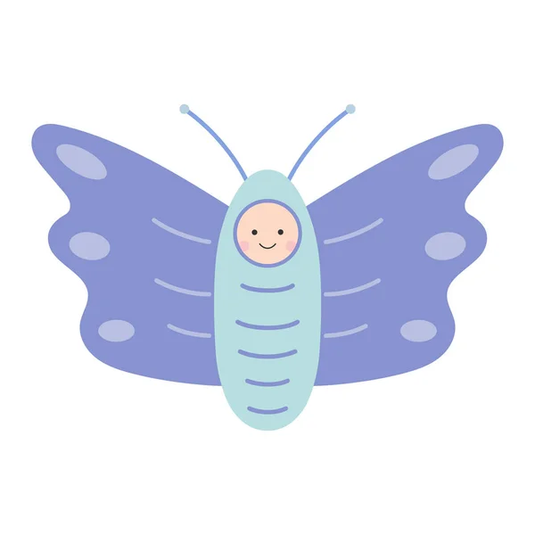 Bebé Ropa Forma Mariposa Ilustración Vectorial — Vector de stock