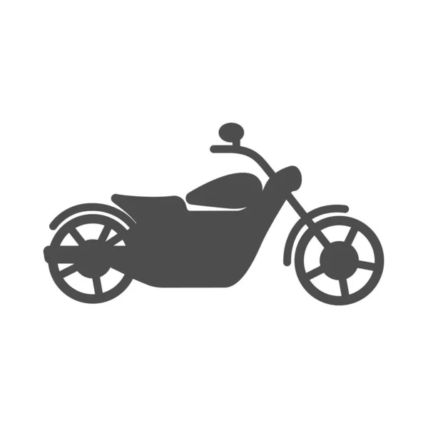 Icono Motocicleta Icono Plano Ilustración Vectorial — Vector de stock