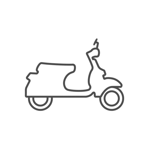 Een Scooter Vlakke Icoon Vectorillustratie — Stockvector