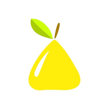 Lezzetli iştah açıcı armut. Taze meyve. Vektör illüstrasyonu.