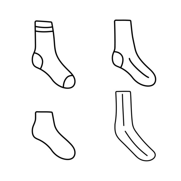 Set of socks. Flat icon. Vector illustration