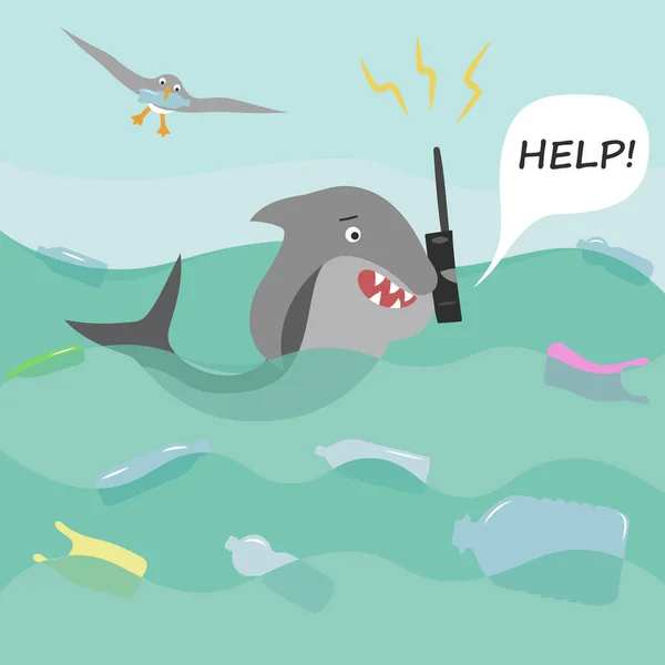 海の生き物ベクトルイラスト 海洋風景 イルカとシーガル 泳ぐことを学ぶ というスローガンを掲げたヴィンテージレトロなポスター ストックベクター C Arsvik