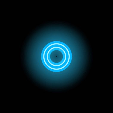 Sembol aseksüelliği. Parlayan neon ikonu. Vektör illüstrasyonu.