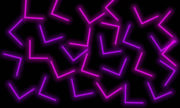 Elementos Geométricos Neón Ángulo Triángulo Líneas Color Rosa Púrpura Sobre Ilustraciones De Stock Sin Royalties Gratis