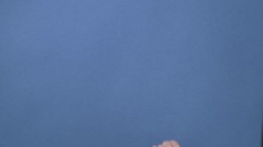 Middle finger, offensive gesture. Fuck You Hand Gesture. Hand gesture signal.