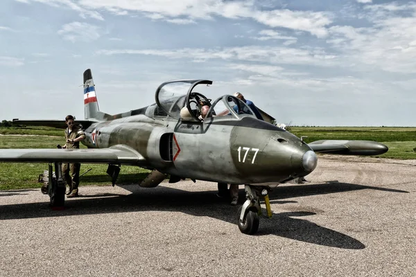 Ecka Serbie Mai 2018 Avion Réaction Militaire Pour Entraînement Des — Photo