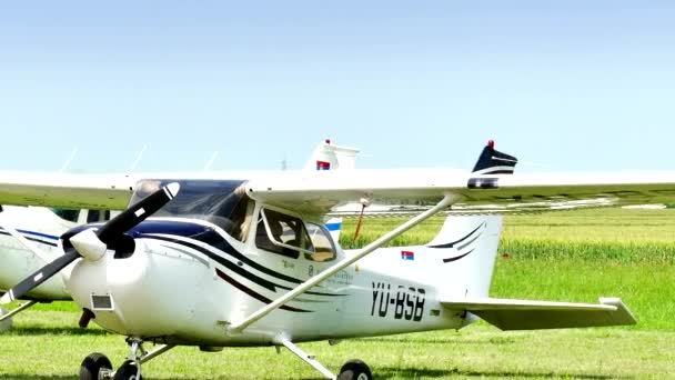 Ecka Σερβία 26Η Μαΐου 2018 Αθλητικά Αεροσκάφη Για Εμπορικές Πτήσεις — Αρχείο Βίντεο