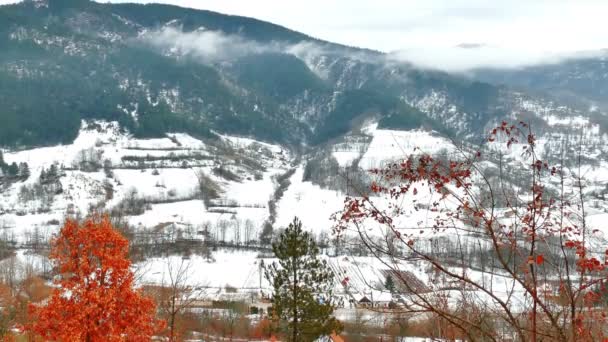 山区冬季田园风光 视频剪辑 — 图库视频影像