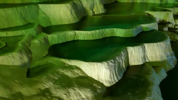 Cascadas Dentro Cueva Video Clip — Vídeo de stock