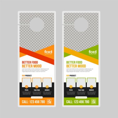 Gıda acentesinin kapı askısı şablonu