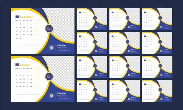 2021 numaralı masa takvimi. Yıllık planlamacı. Okul ve şirket programı.