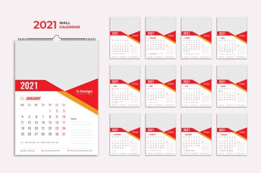 Duvar takvimi 2021. Yıllık planlamacı. Okul ve şirket programı.