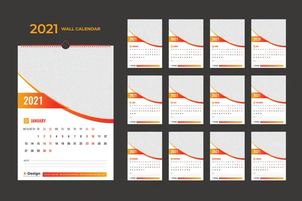 Duvar takvimi 2021. Yıllık planlamacı. Okul ve şirket programı.