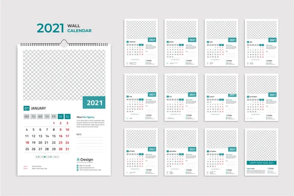 Duvar takvimi 2021. Yıllık planlamacı. Okul ve şirket programı.