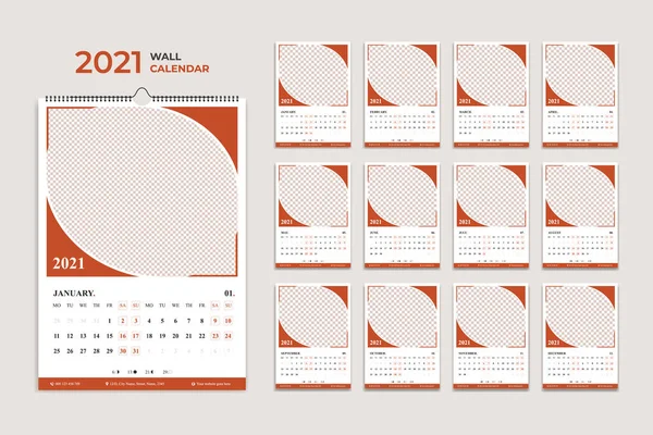 Duvar takvimi 2021. Yıllık planlamacı. Okul ve şirket programı.