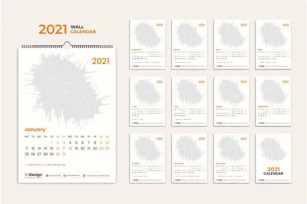 Duvar takvimi 2021. Yıllık planlamacı. Okul ve şirket programı.